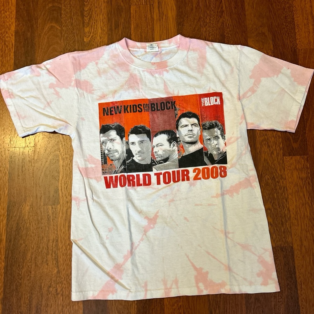New Kids On The Block 2008 Concert Tour Tie Dye Tshirt Size Medium NKOTB